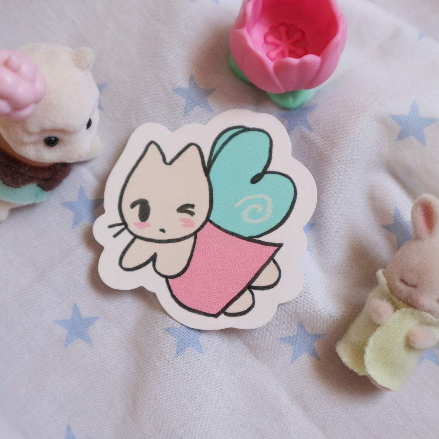 Flying Kitty Sticker