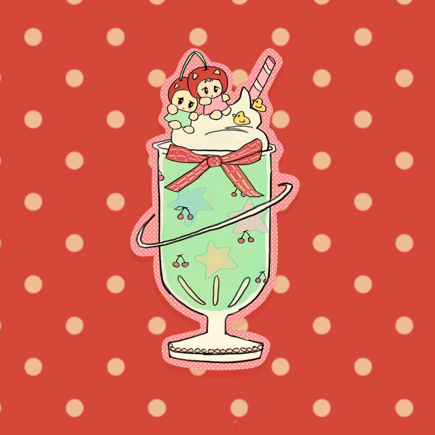 Cherry Melon Soda Sticker