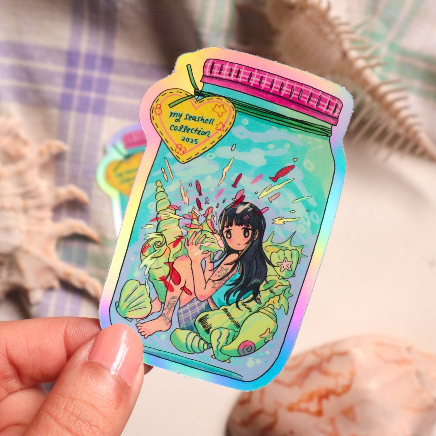 Seashell Collection Holo Sticker
