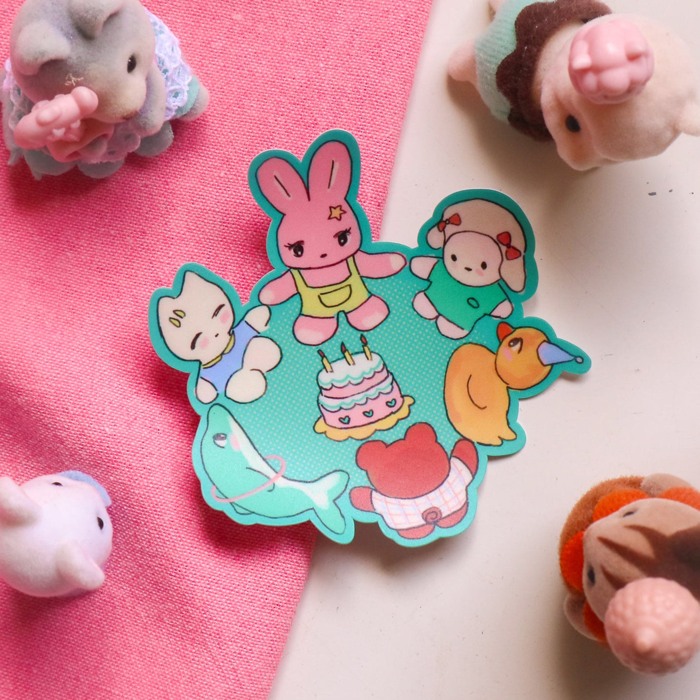 Plushie Birthday Sticker