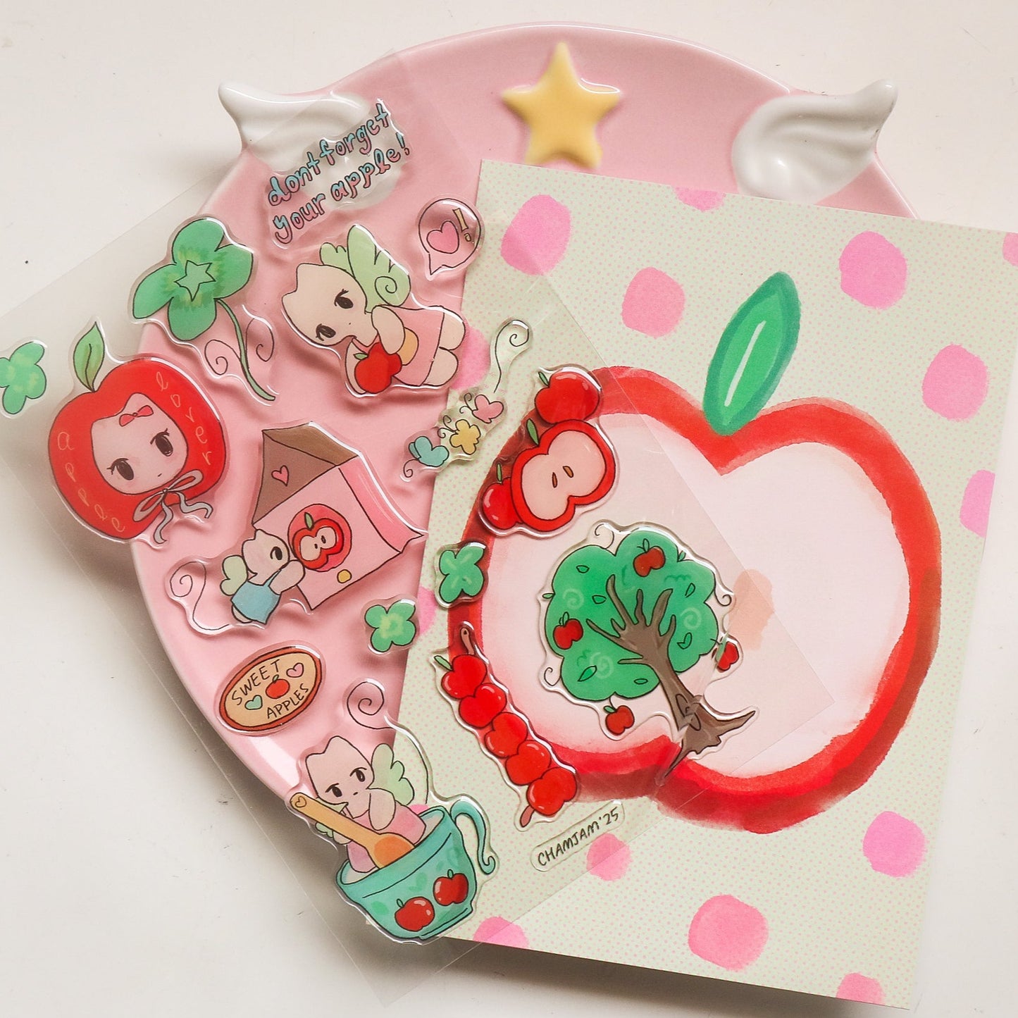 Apple Lover Jelly Epoxy Sticker