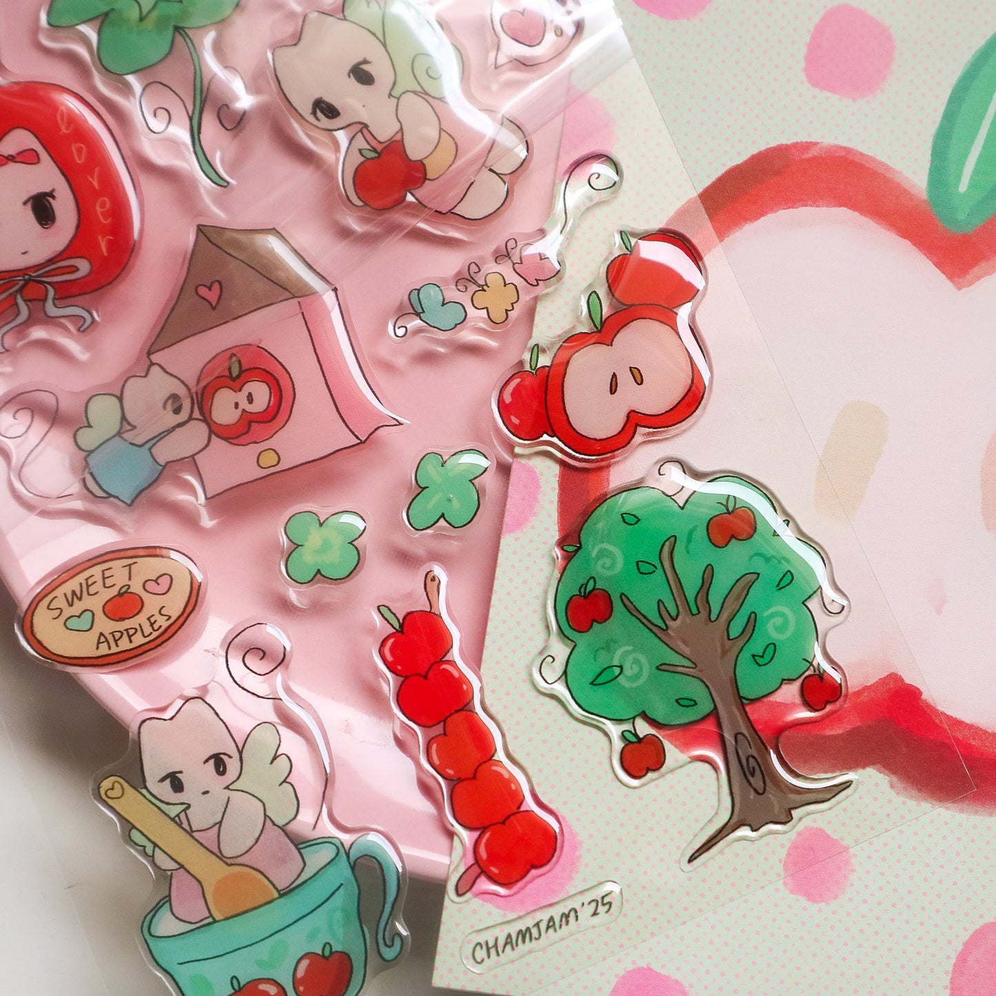 Apple Lover Jelly Epoxy Sticker