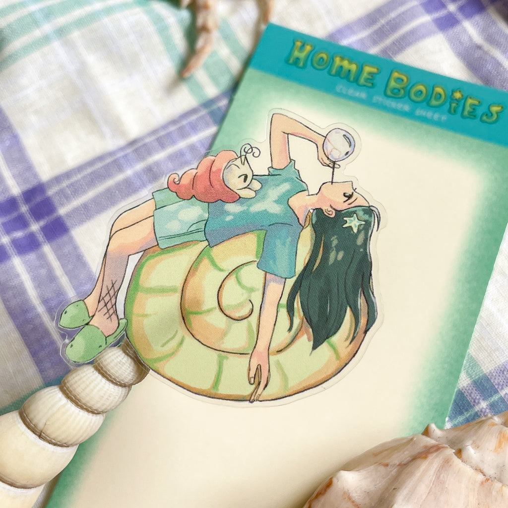 Shell Girls Clear Sticker