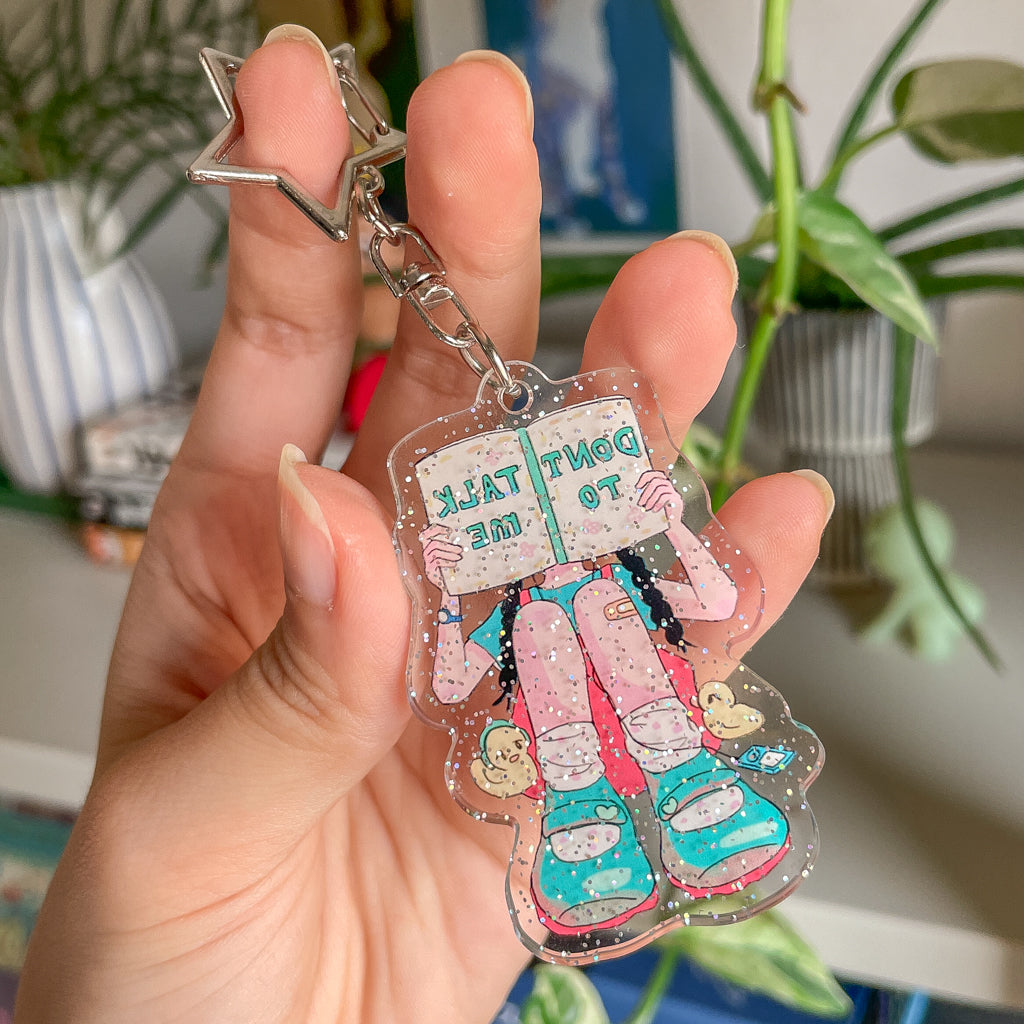 Don't To Talk Me Keyring