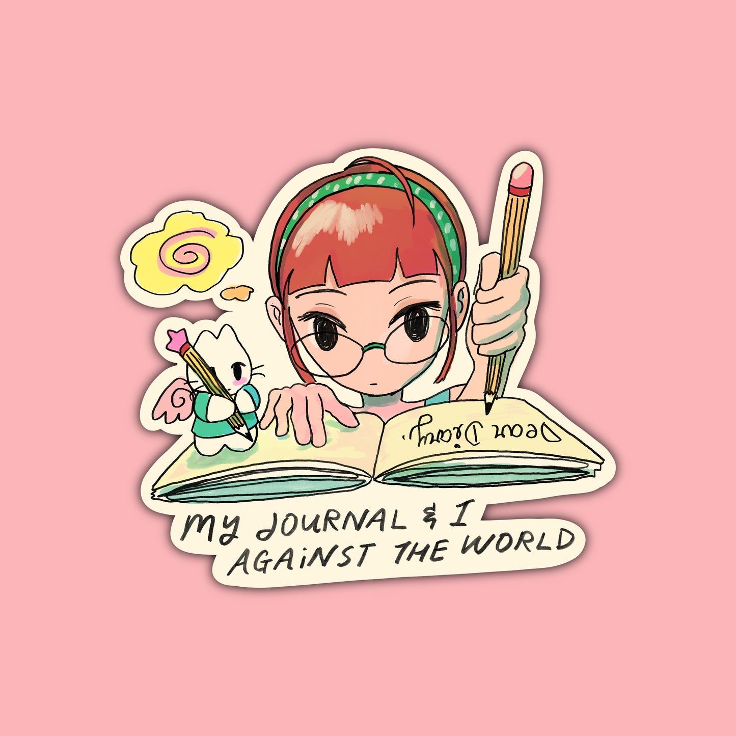 Journal & I Against The World Sticker