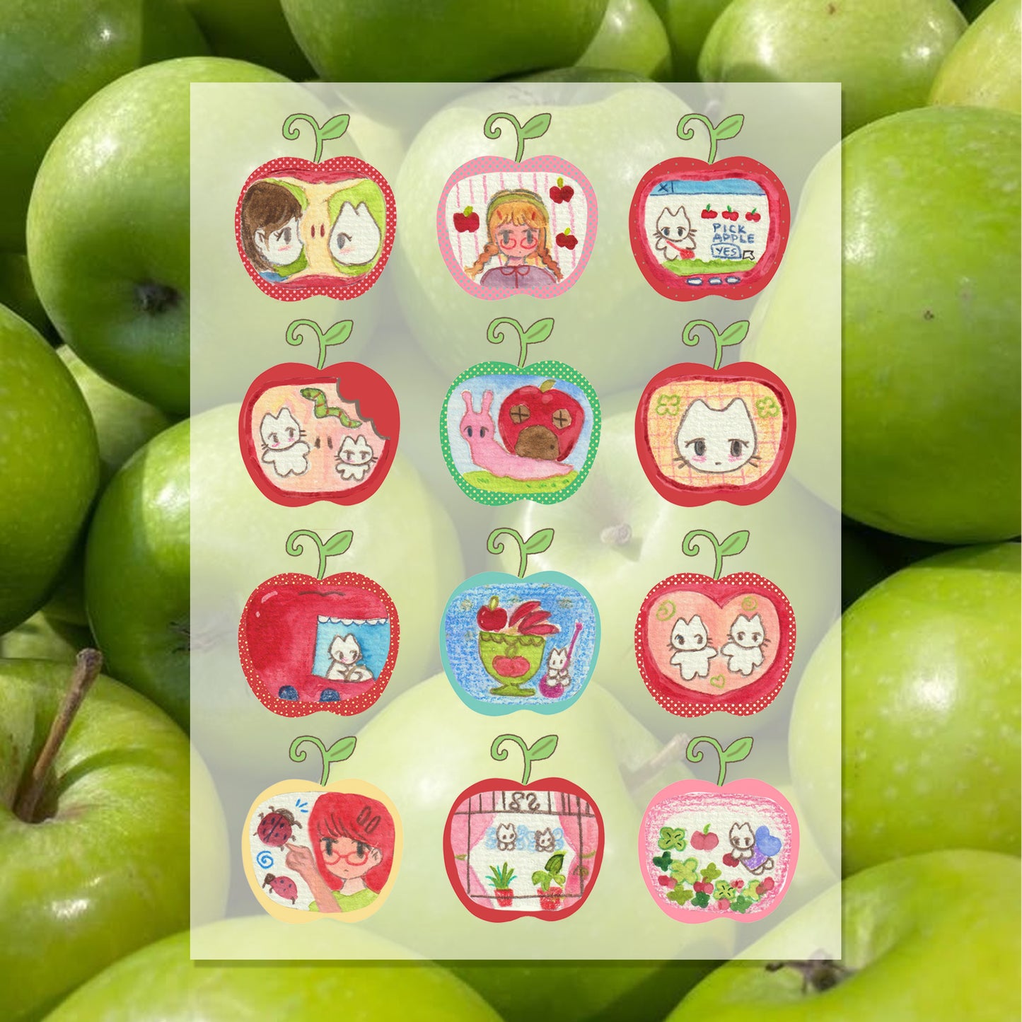 Apple Slice No.2 Sticker Sheet