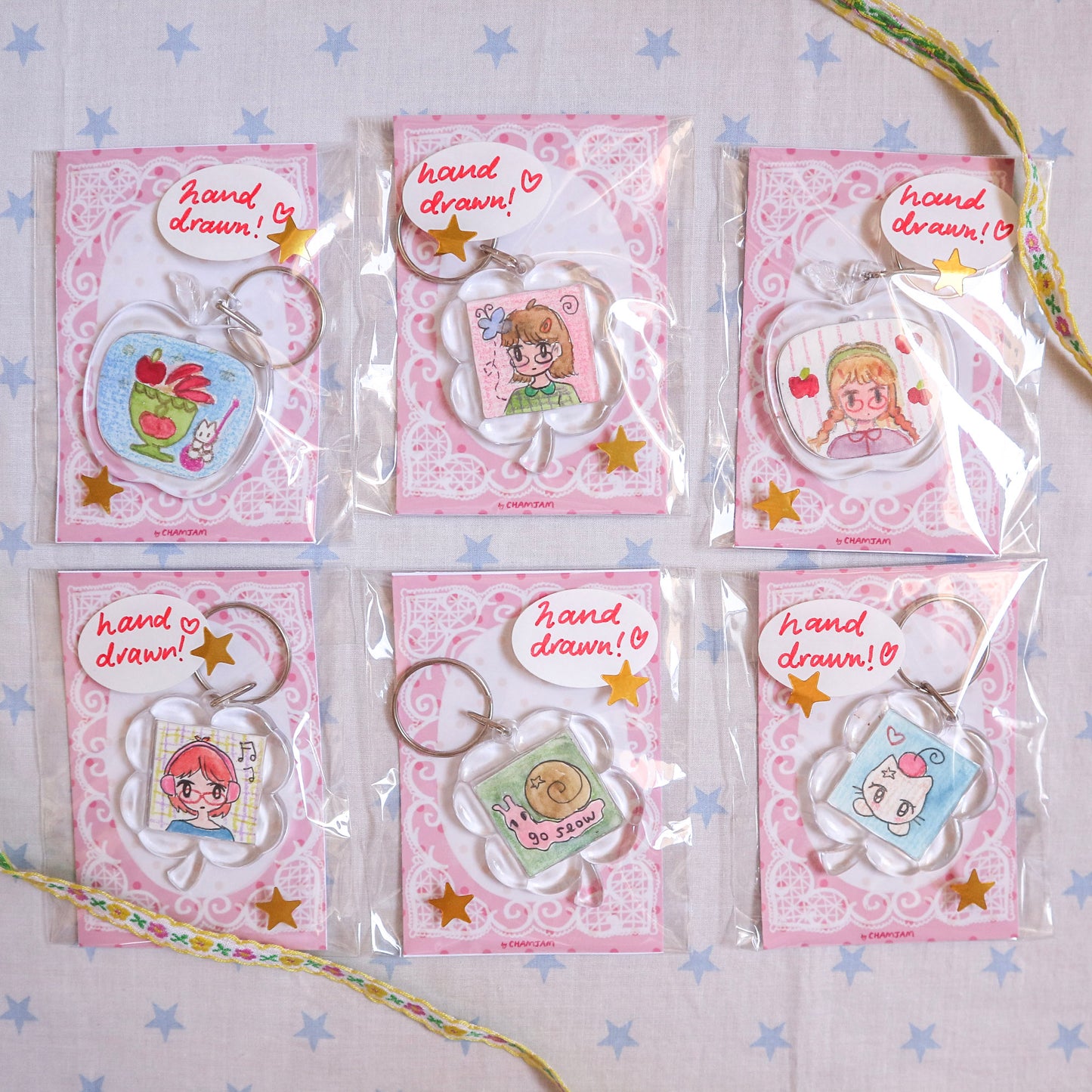 Hand Drawn Keychain (originals)