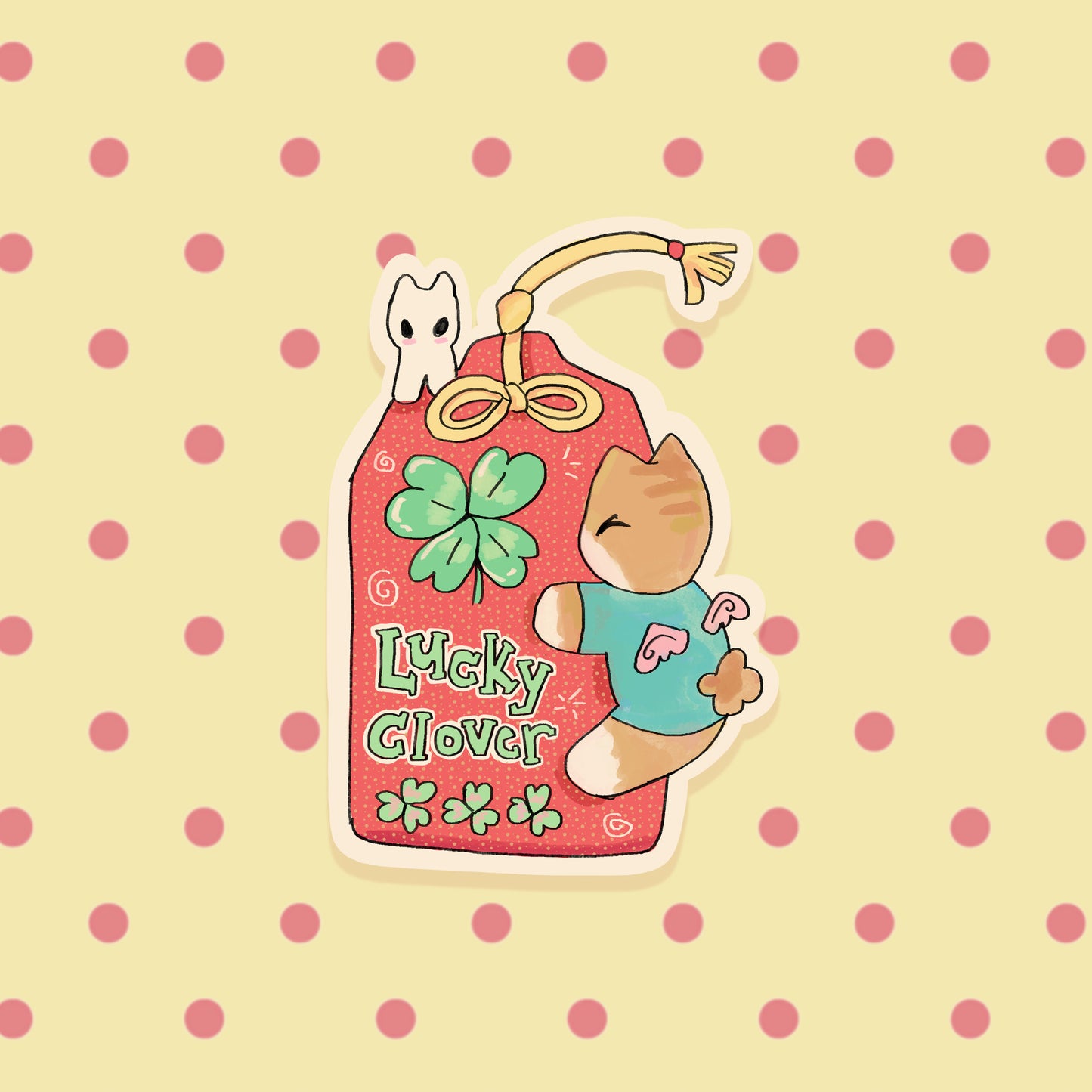 Lucky Cat Charm Sticker