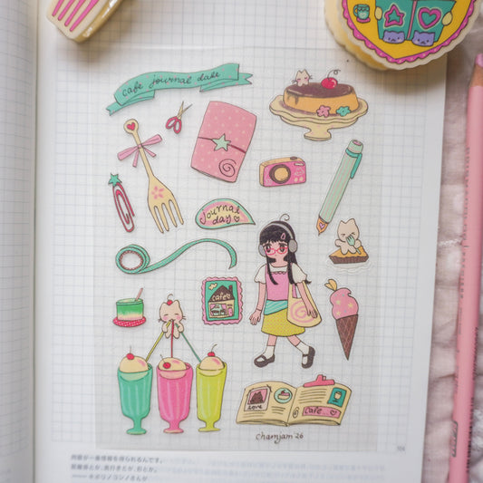 Cafe Journal Date Sticker Sheet