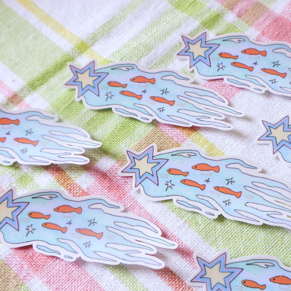 Bubbly Meteorite Fishes Sticker Set