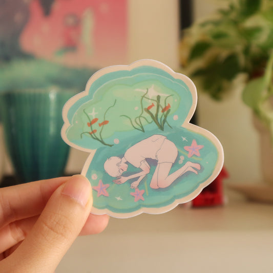 Sleeping Seashell Sticker • Oct 2023