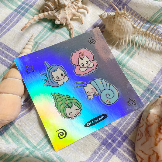 Shell Friends Holo Sticker