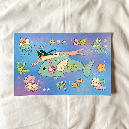 Ocean Jammin A4 Print