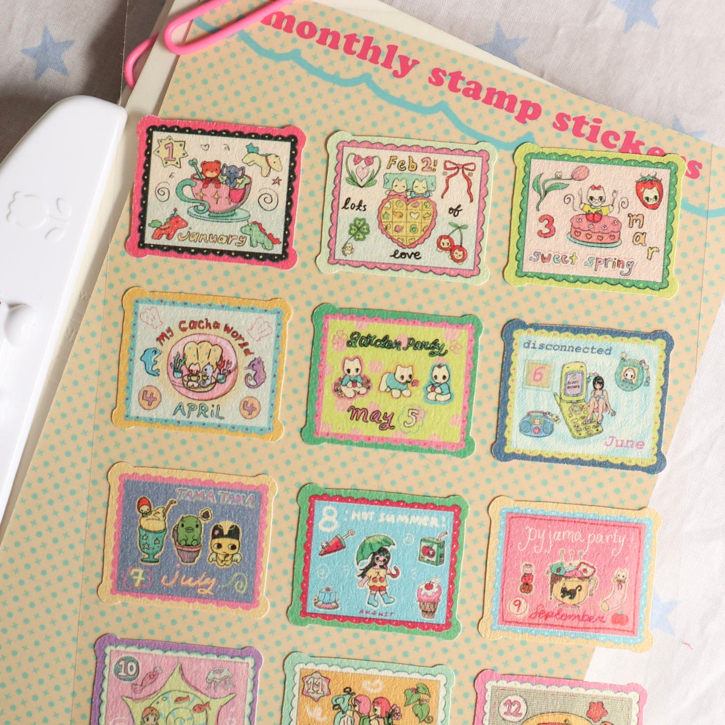 Monthly Stamp Stickers