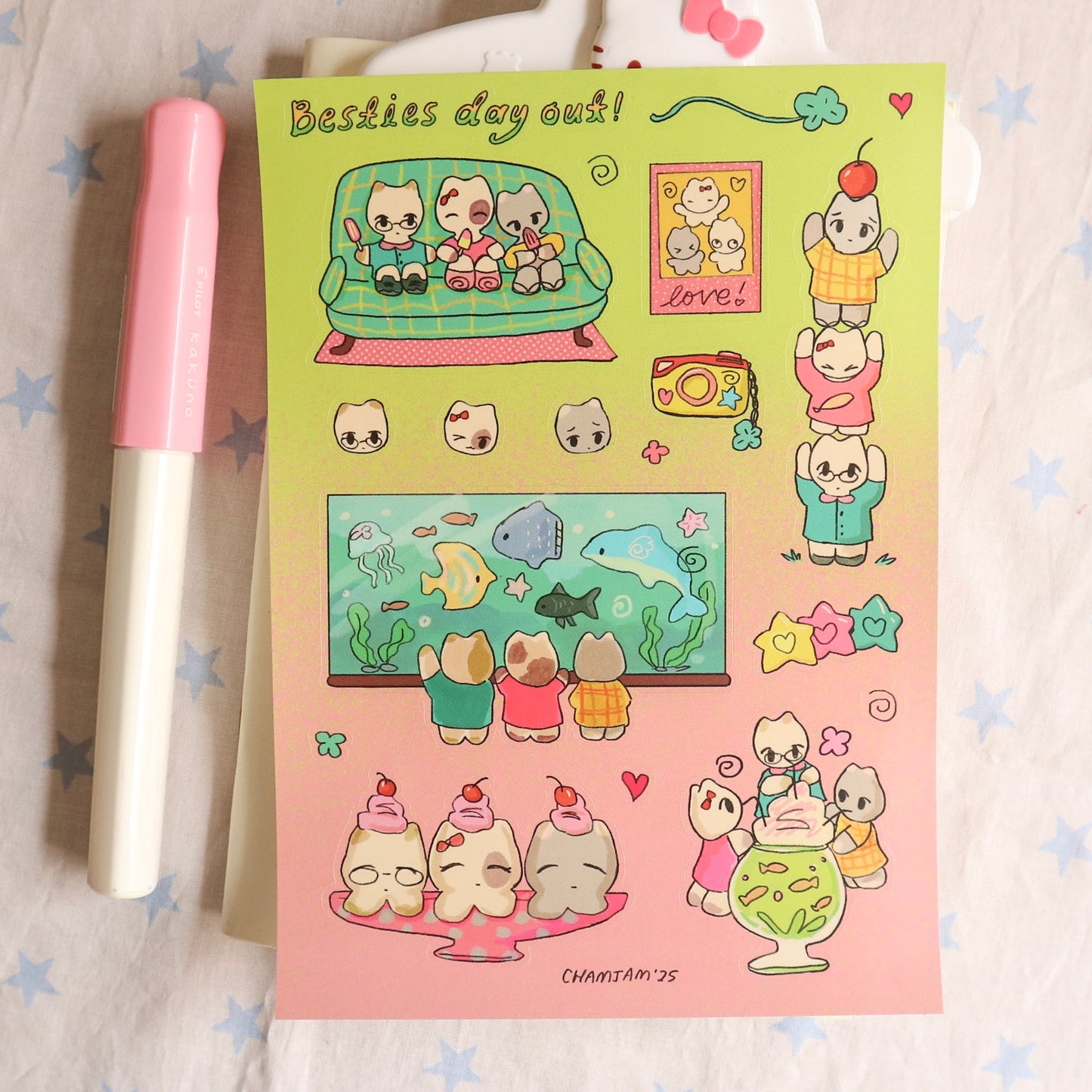 Bestie Day Out Sticker Sheet