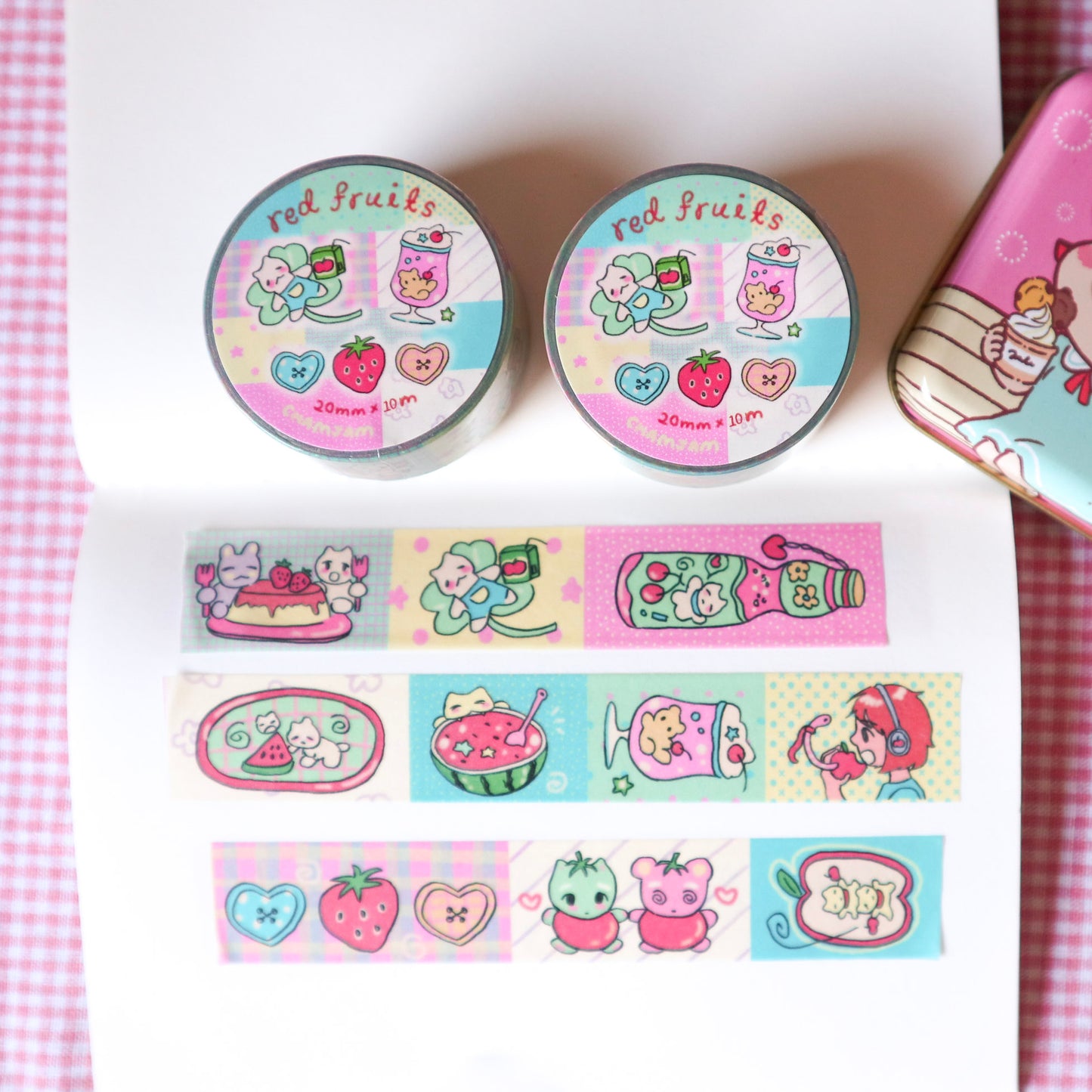 Red Fruits Washi Tape