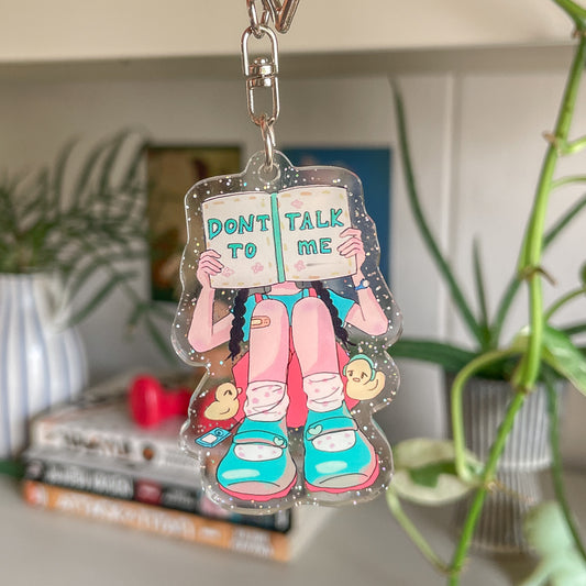 Don't To Talk Me Keyring