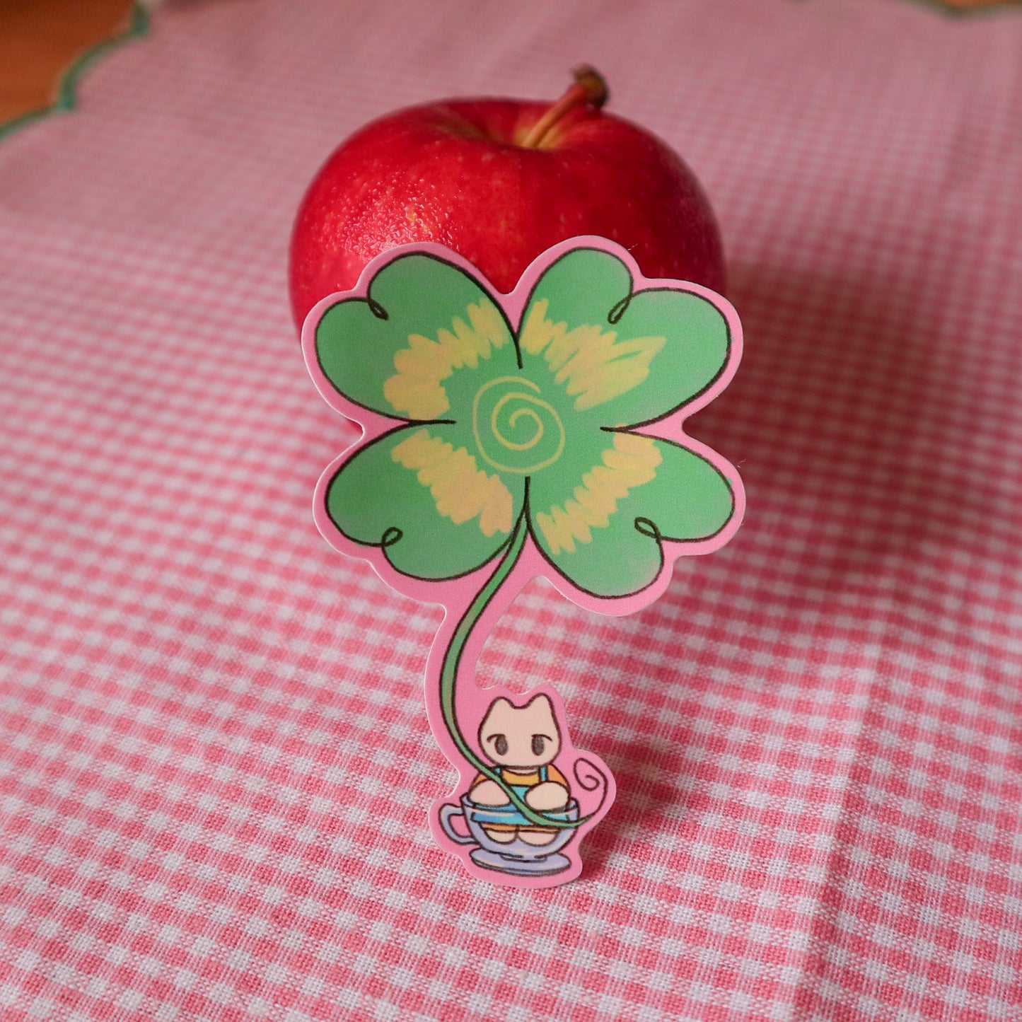 Four Leaf Cat Sticker